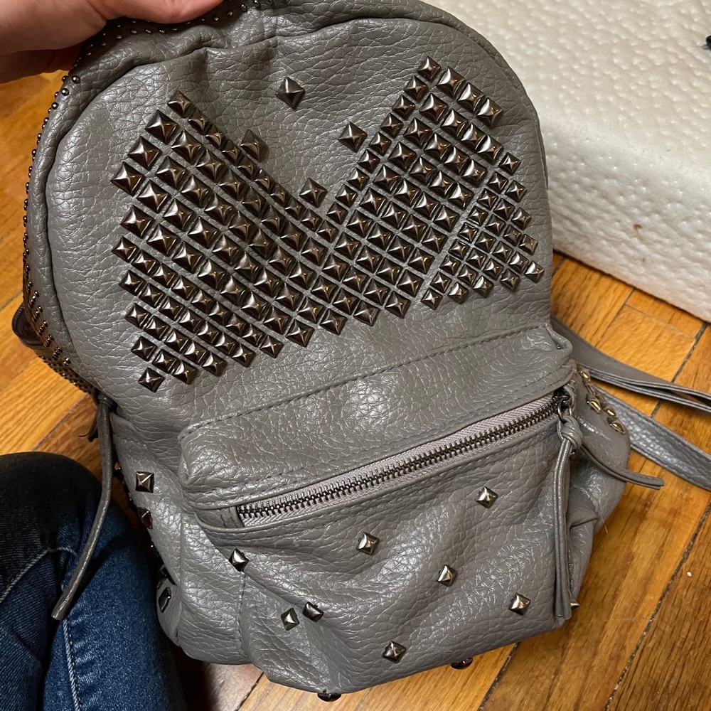 Leather backpack